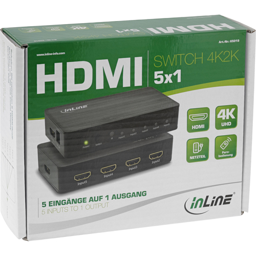 Video/Audio-Schalter - 5 x HDMI - Desktop publiskie, komerciālie info ekrāni