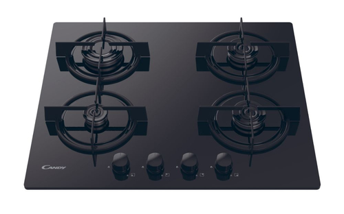 Gas/glass hob black CVW6BB plīts virsma