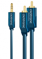 Clicktronic MP3 Adapter cable 70468 3.5 mm male (3-pin, stereo), 2 RCA male (audio left/right), 3 m kabelis video, audio