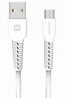 Swissten Basic Fast Charge 3A Micro USB Datu un Uzlādes Kabelis 1m Balts USB kabelis