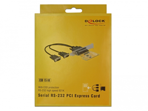 DeLOCK PCIe>2xSerial RS-232 HS 921K ESD karte