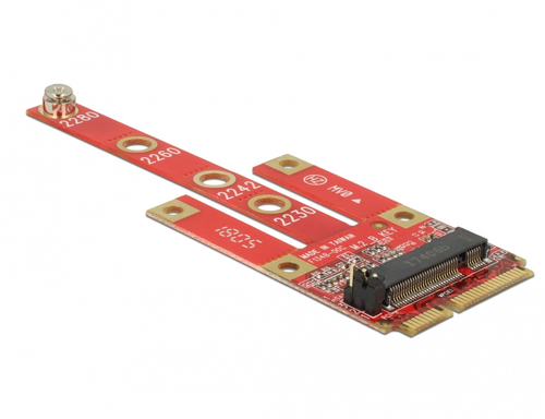 DeLOCK converter Mini PCIe>M.2 + Micro SIM karte