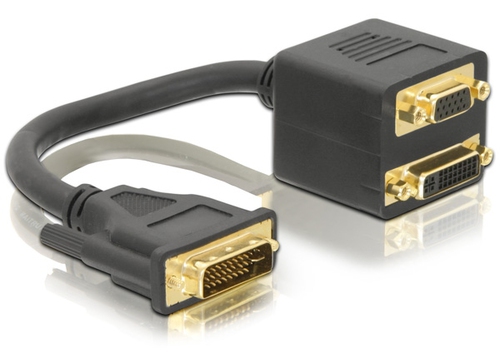 Delock adapter DVI-I->DVI-I + VGA karte