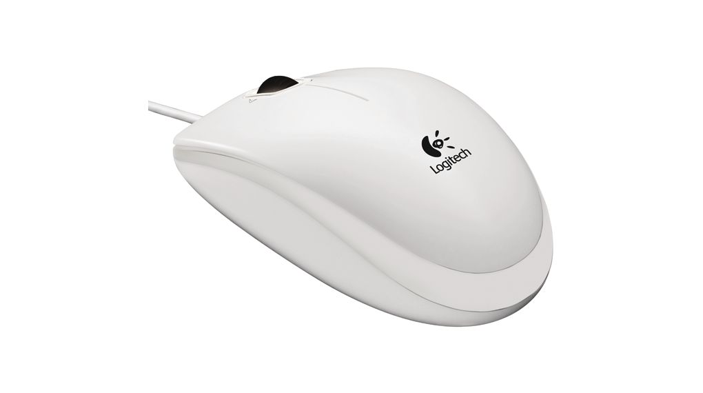 Logitech B100 Optical USB White Datora pele