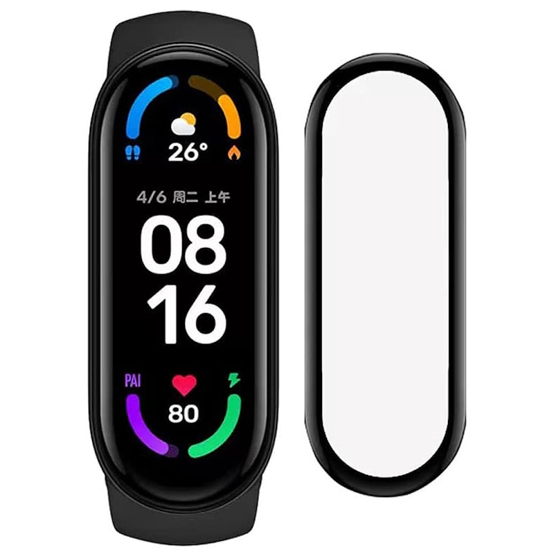 Bestsuit 9H Nano fleksibls stikls aizsargplēve ekrānam Xiaomi Mi Band 7 Caurspīdīga / Melna Viedais pulkstenis, smartwatch