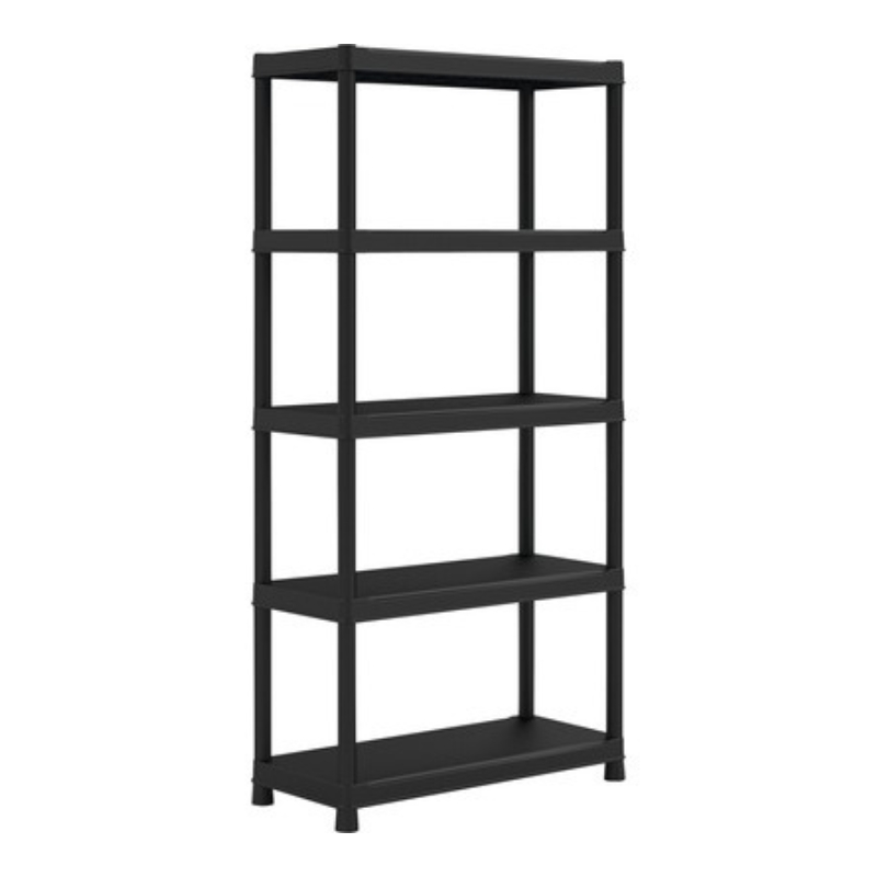 5 limenu plaukts Shelf 90/40 with 5 shelves 90x40x182cm melns 8013183023058 8013183023058 (8013183023058) Dārza mēbeles