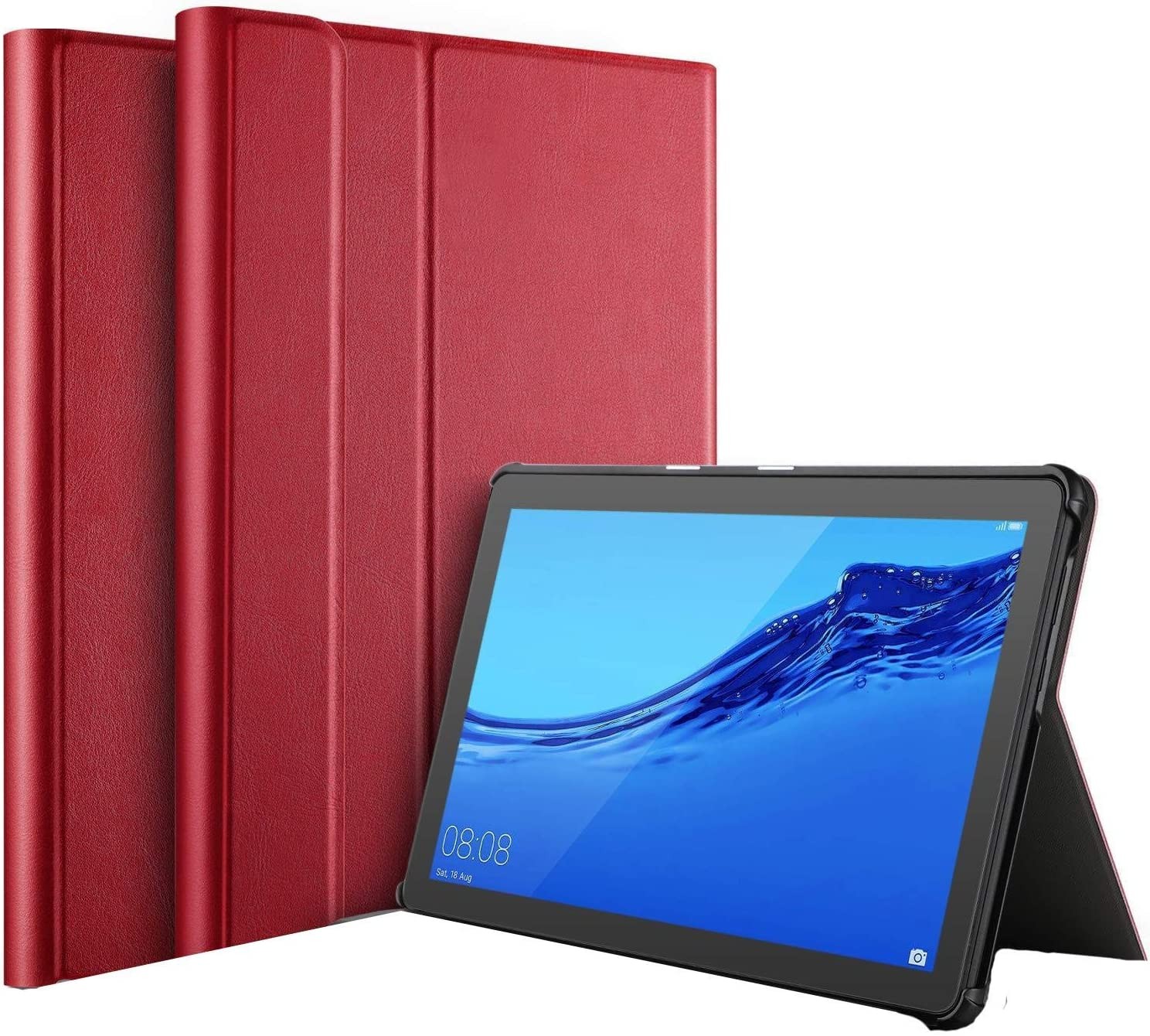 Macins Folio Cover Lenovo Tab M10 3rd Gen TB328FU/TB328XU 10.1 sarkans planšetdatora soma