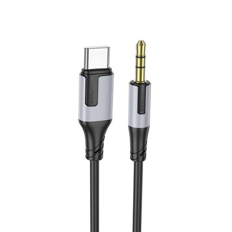 Audio kabelis Borofone BL19 USB-C to 3.5mm melns 6941991108334 (6941991108334) adapteris