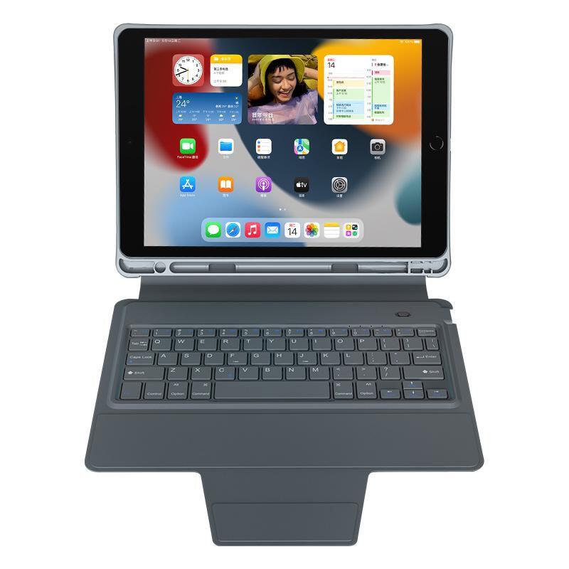 eSTUFF Folio keyboard Cover fur das iPad 9. Generation, 10.2 Zoll ES688010 (5704174651567) Planšetes aksesuāri