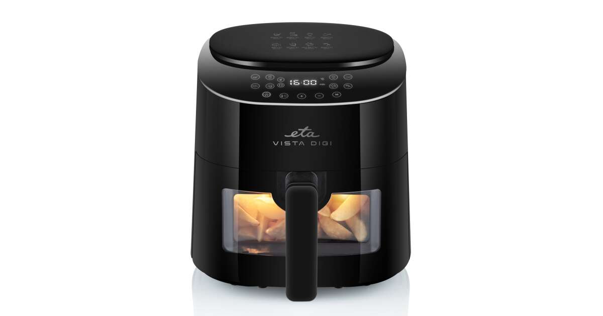 ETA | Hot air fryer | ETA116890000 Vista Digi | Power 1300 W | Capacity 4.3 L | Hot air technology | Black ritēšanas iekārta