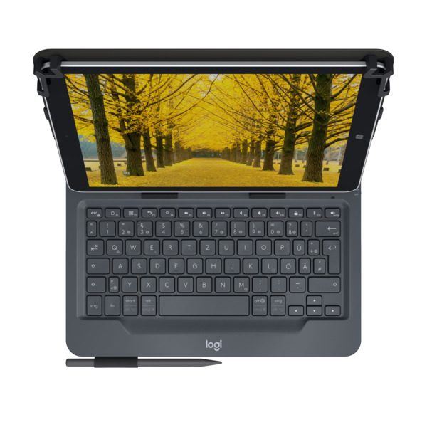 Logitech Universal Folio mit Tastatur fur 9-10 Zoll Tablets schwarz Planšetes aksesuāri