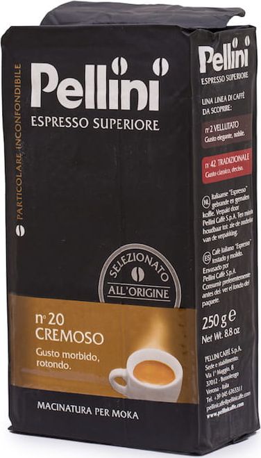 Kawa mielona Pellini Espresso Superiore No 20 Cremoso 250 g 5436 (8001685122362) piederumi kafijas automātiem