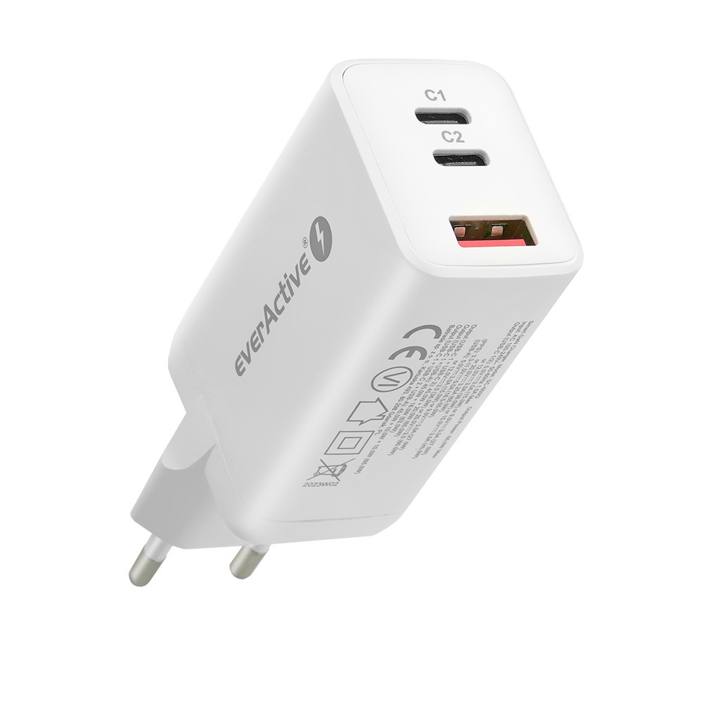 CHARGER USB/USB-C QC4+ 65W WHITE iekārtas lādētājs