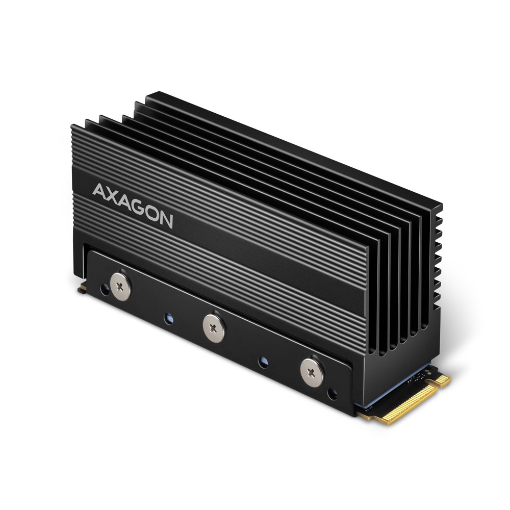 Axagon Passive aluminum heatsink for single-sided and double-sided M.2 SSD disks, size 2280, height 36 mm. adapteris