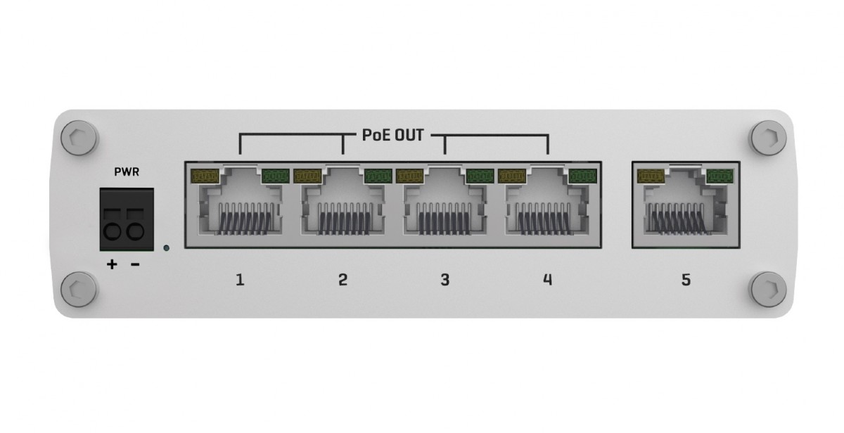 Teltonika TSW101 Switch 5xGbE Ethernet 4xPoE+ TSW101 000000 (4779051840113) komutators