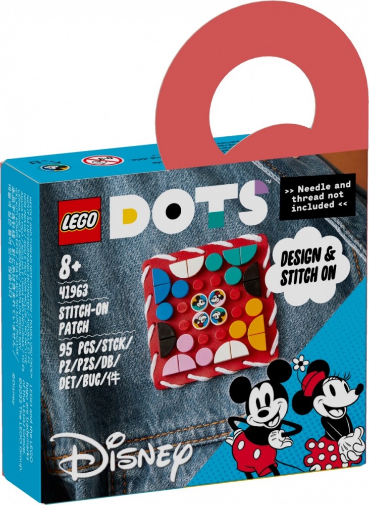 LEGO DOTS 41963 MICKEY MOUSE & MINNIE MOUSE STITCH-ON PATCH LEGO konstruktors