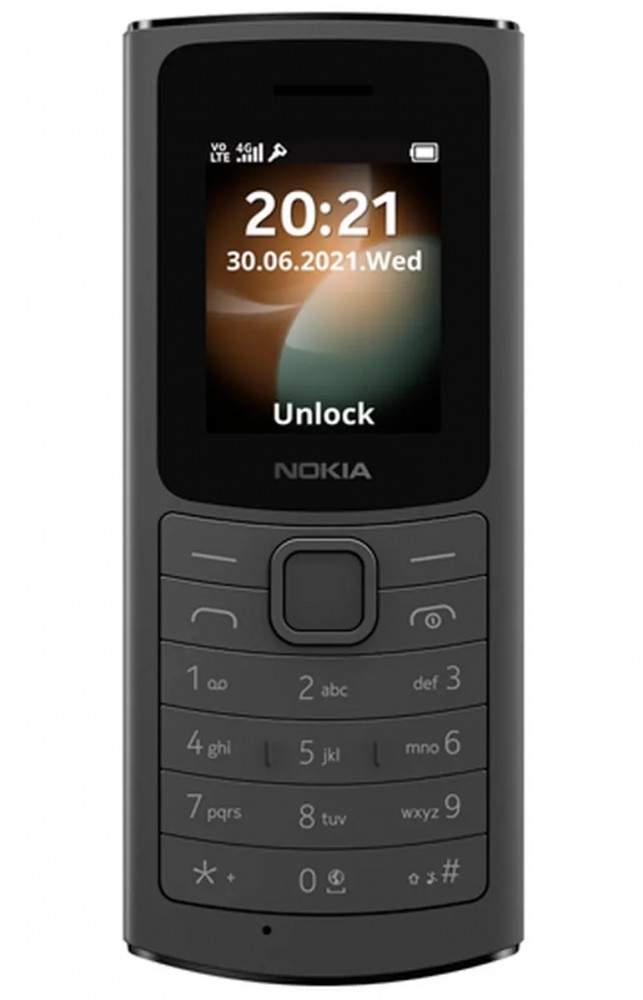 NOKIA 110 4G DS Black TA-1386 Mobilais Telefons