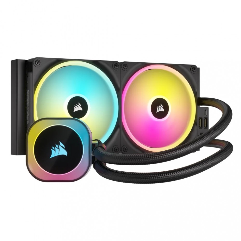 CORSAIR iCUE LINK H115i RGB AIO 280mm ventilators