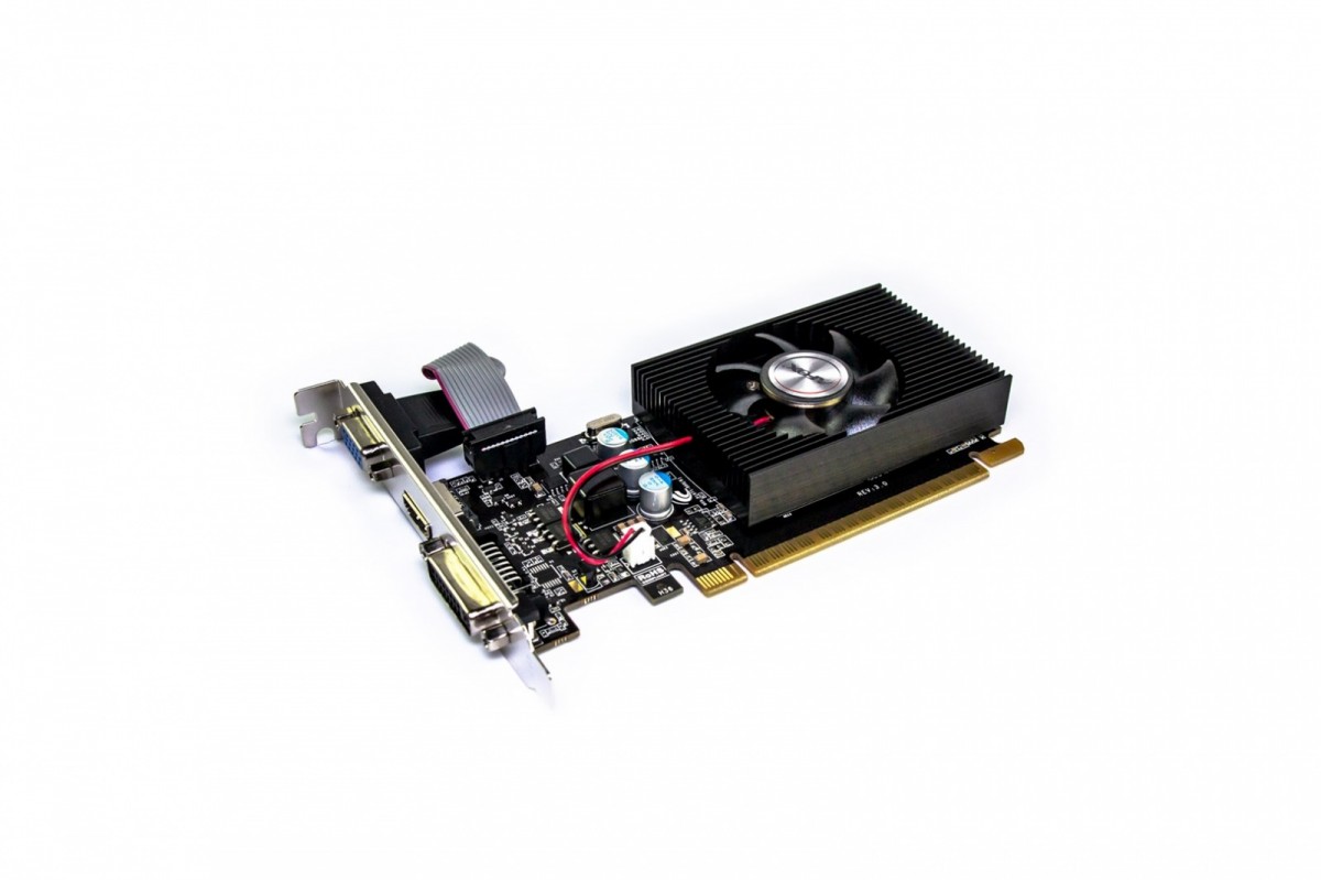 Graphic card GeForce GT610 1GB DDR3 64Bit DVI HDMI VGA LP FAN video karte