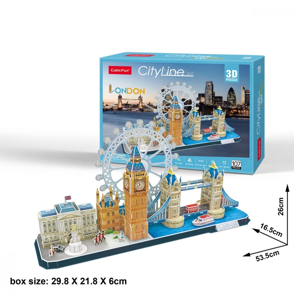 CUBIC FUN CITY LINE 306-20253 3D PUZZLE - LONDON puzle, puzzle