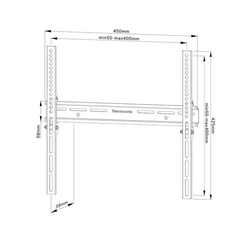 NEOMOUNTS BY NEWSTAR SCREEN WALL MOUNT (FIXED, LOCKABLE, VESA 400X400) TV stiprinājums