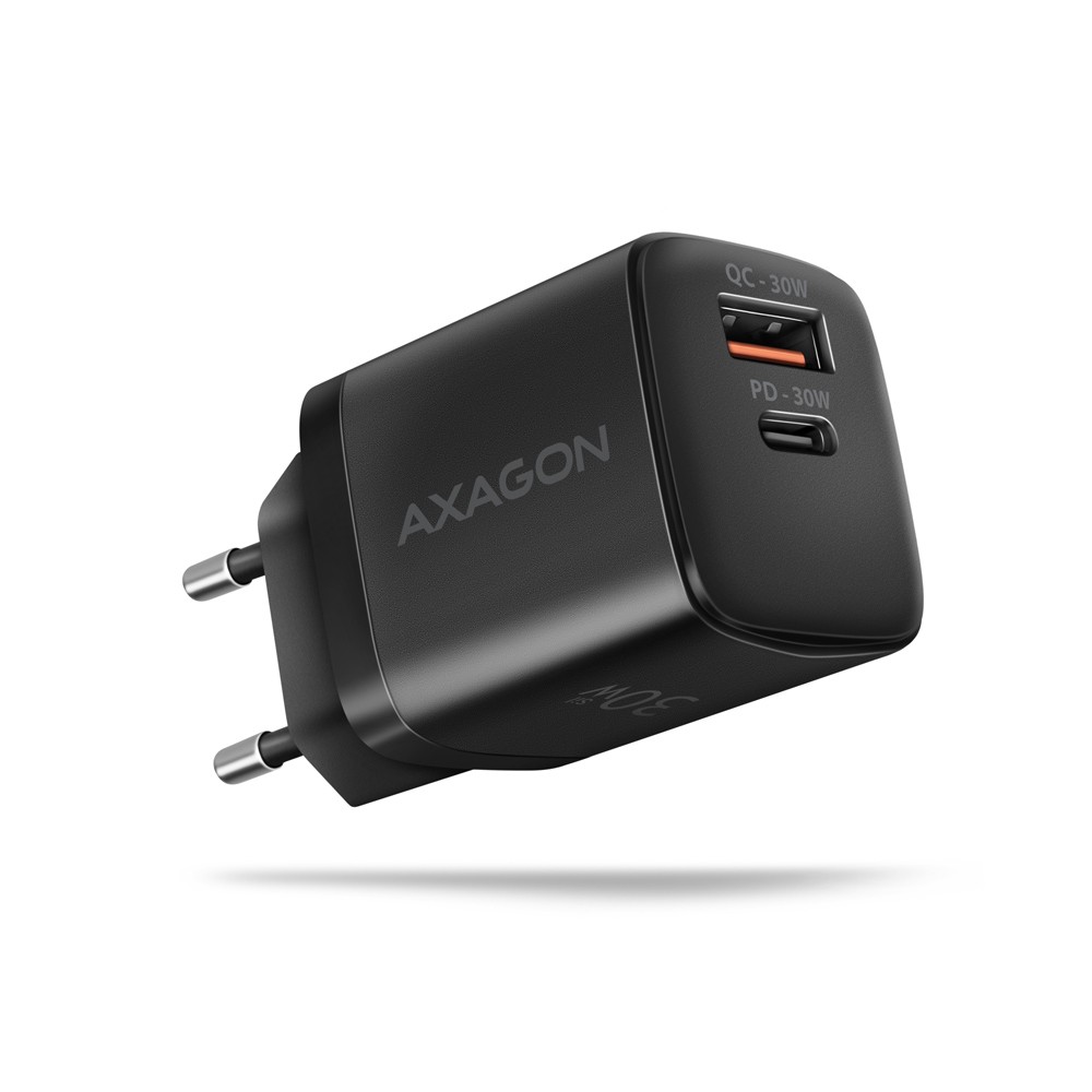 AXAGON ACU-PQ30, PD&QC wall charger 30W black iekārtas lādētājs