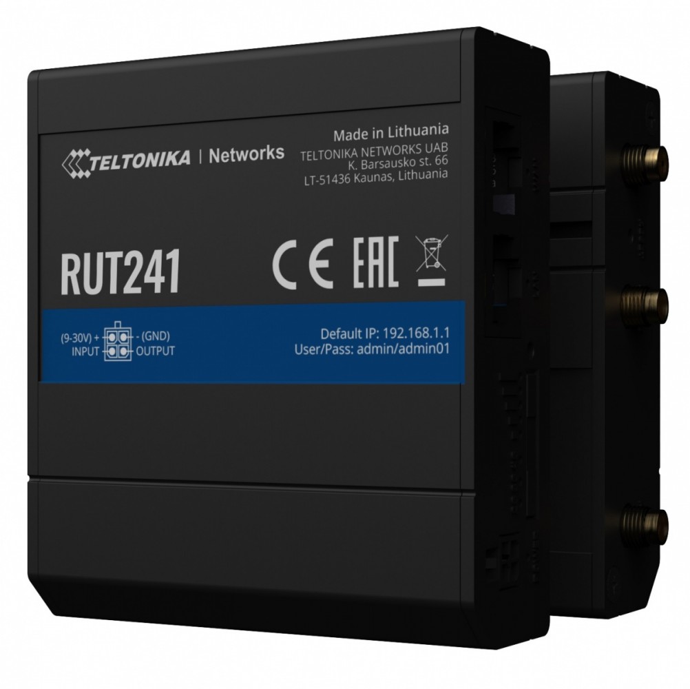 Router LTE RUT241 (Cat 4), 2G ,WiFi, Ethernet Rūteris