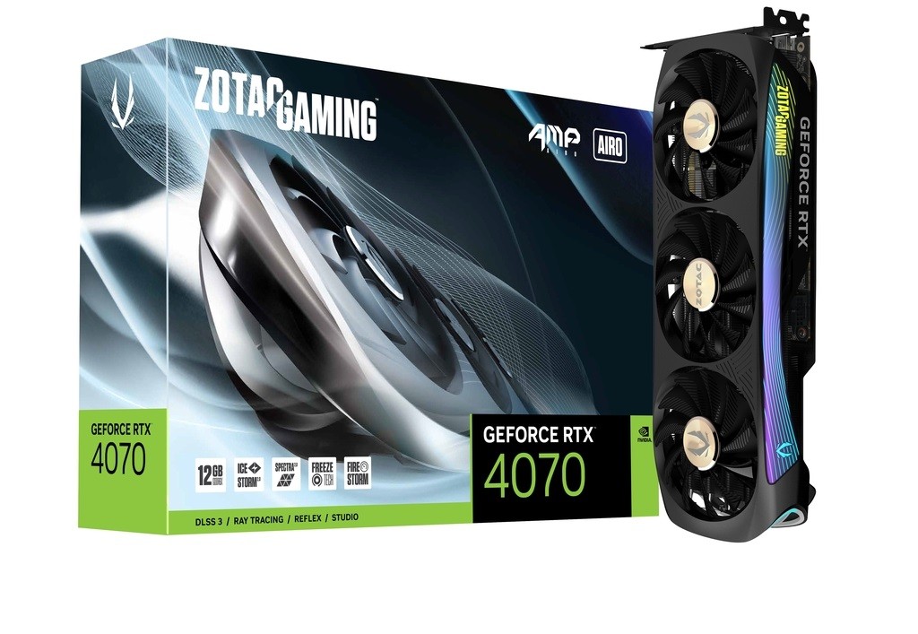 ZOTAC GAMING GeForce RTX 4070 AMP AIRO DLSS 3 graphics card video karte