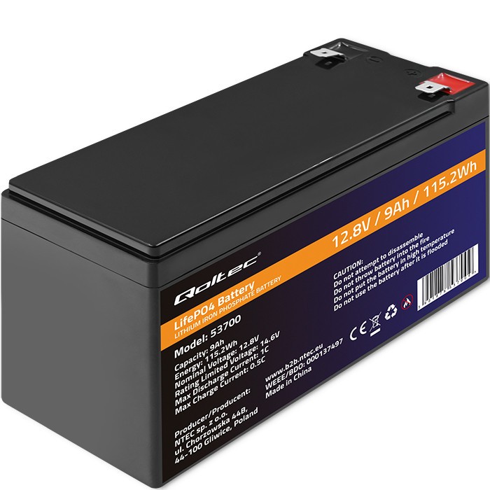 LiFePO4 battery 12.8V, 9Ah, 115.2Wh, BM 53700 (5901878537009) Baterija