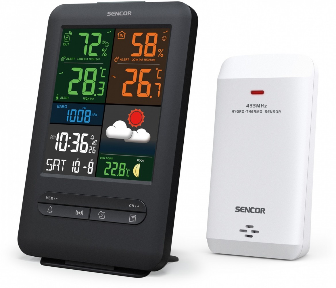 SENCOR SWS 7300 Weather station color barometrs, termometrs