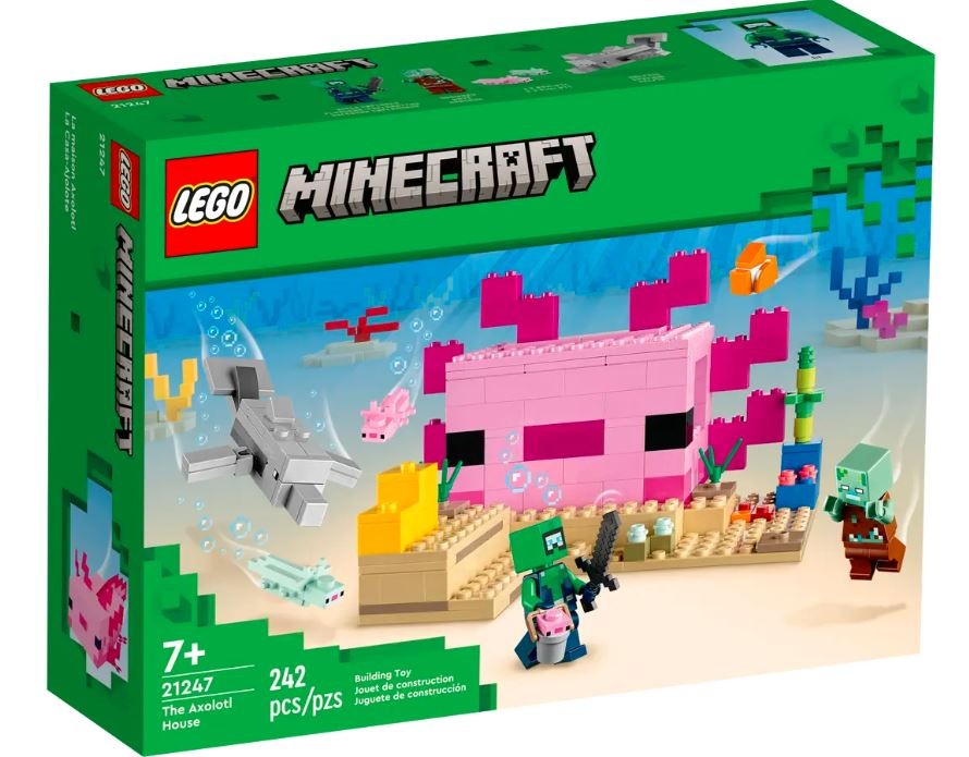 LEGO Minecraft 21247 The Axolotl House LEGO konstruktors