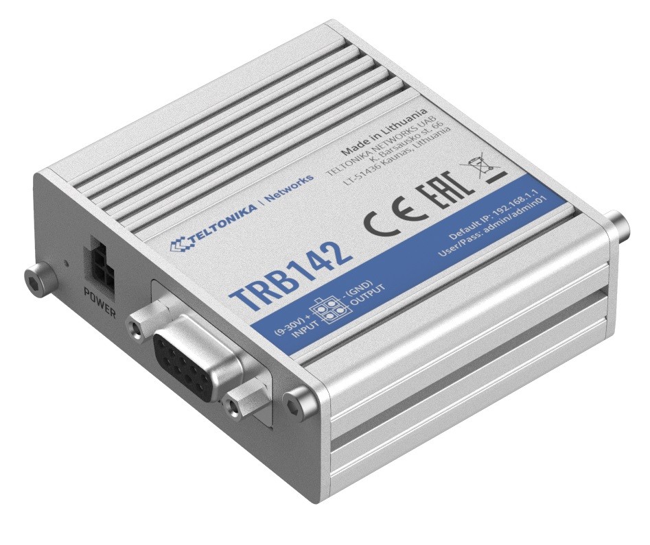 Gateway LTE TRB142 (Cat 1), 3G, 2G, USB TRB1420 03000 (4779027312385) Rūteris