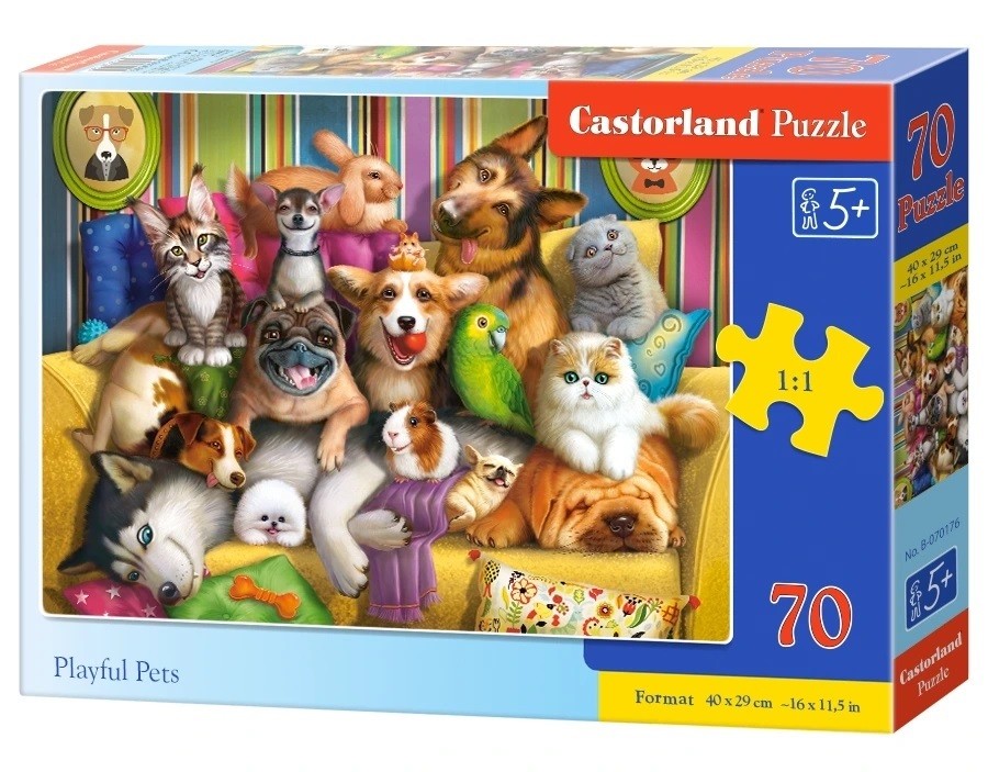 Puzzle 70 pieces Playful Pets puzle, puzzle