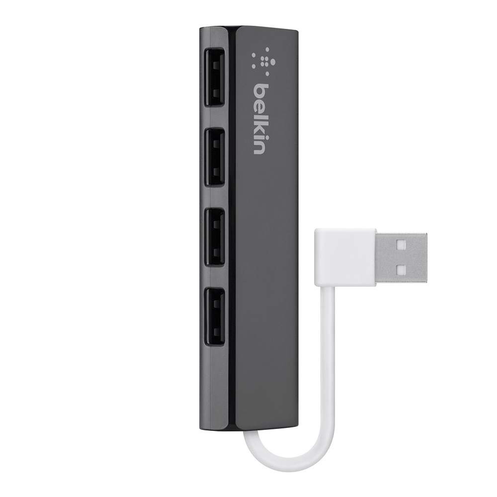 BELKIN 4-port Slim USB Travel Hub USB kabelis