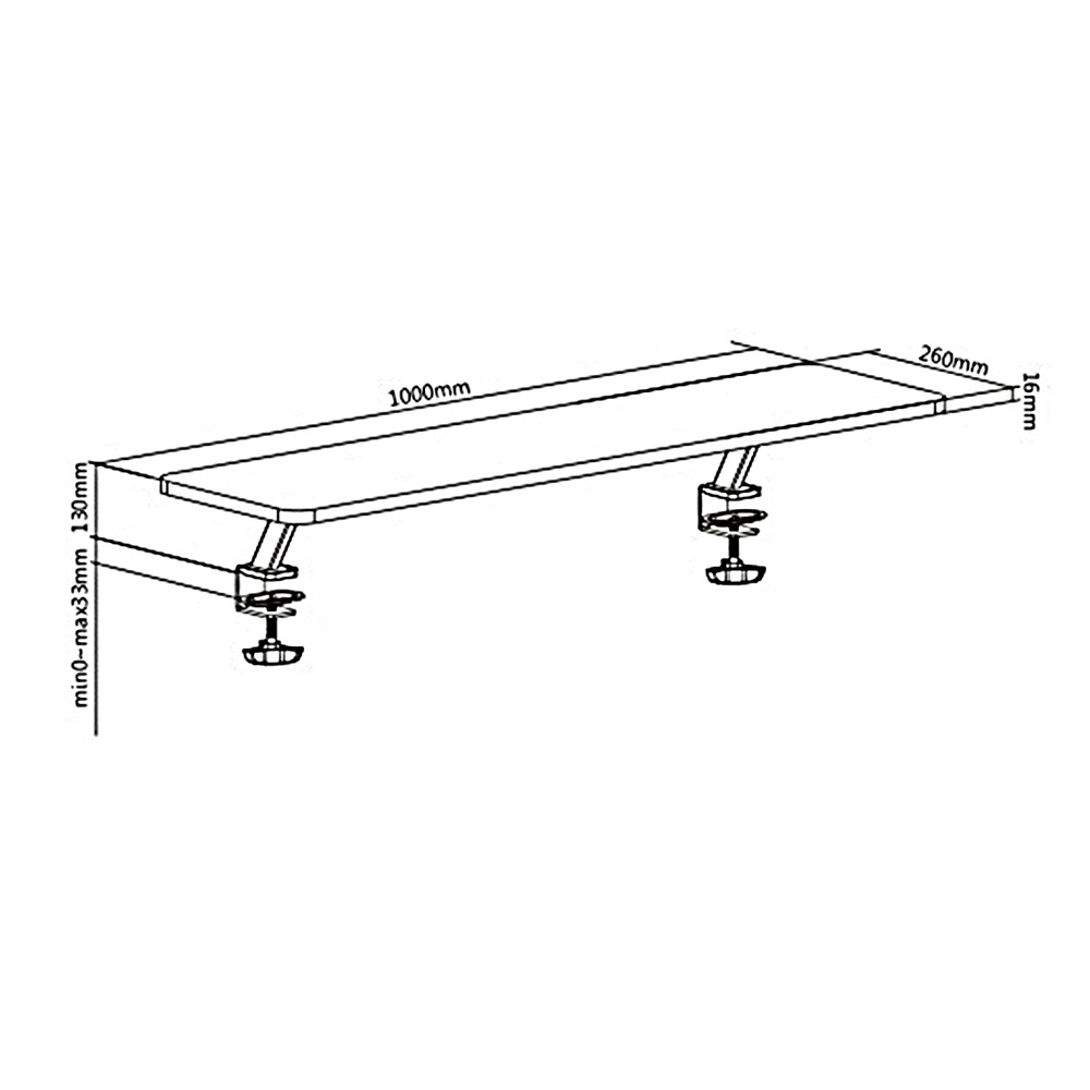 Monitor shelf desk mount Ergo Office ER-40 ER-409 (5902211119692) projektora aksesuārs