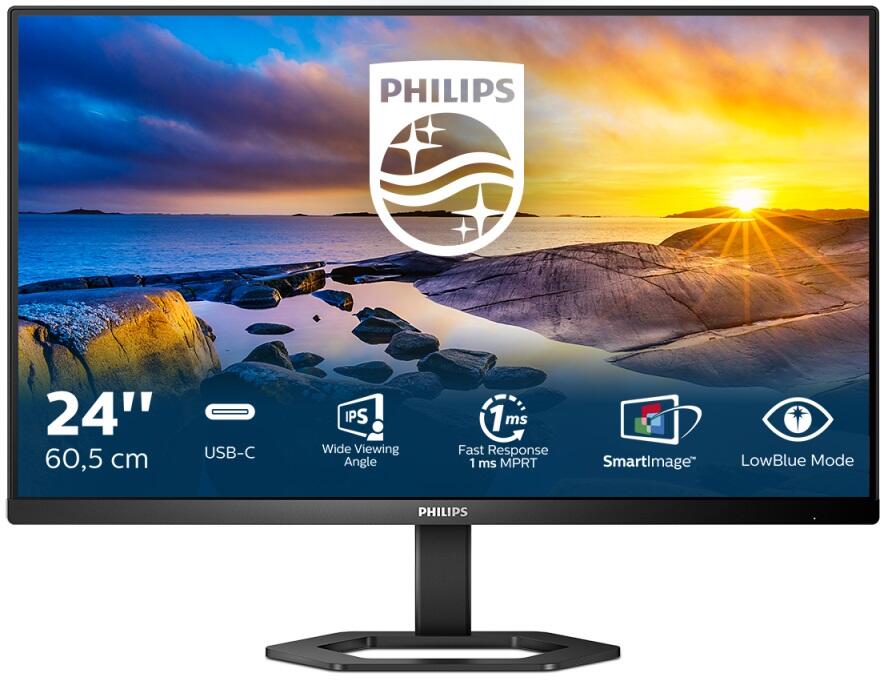 Philips 24E1N5300AE 60,5 cm (23,8 Zoll)(Full-HD, IPS, HDMI, DisplayPort, USB-C, 1ms, 75Hz, AdaptiveSync) monitors