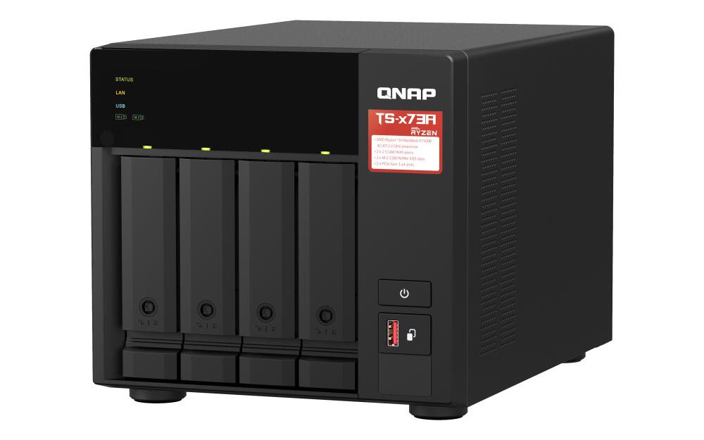 QNAP SYSTEMS TS-473A-8G 4 BAY 2.2 GHZ 4C/8T 8GB DDR4 2X 2.5GBE