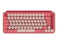 LOGITECH POP Keys Wireless Mechanical Keyboard With Emoji Keys - HEARTBREAKER_ROSE - UK - BT - INTNL - BOLT,SIOC klaviatūra