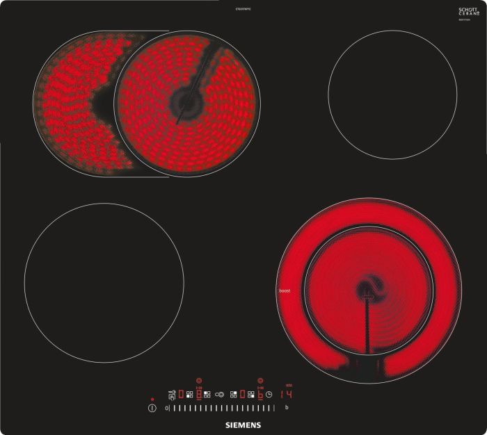 Siemens ET601FNP1E, iQ300, self-sufficient hob (black, 60cm) Plīts