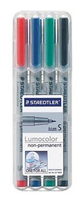 STAEDTLER Folienstift Lumocolor S nonperm 4St