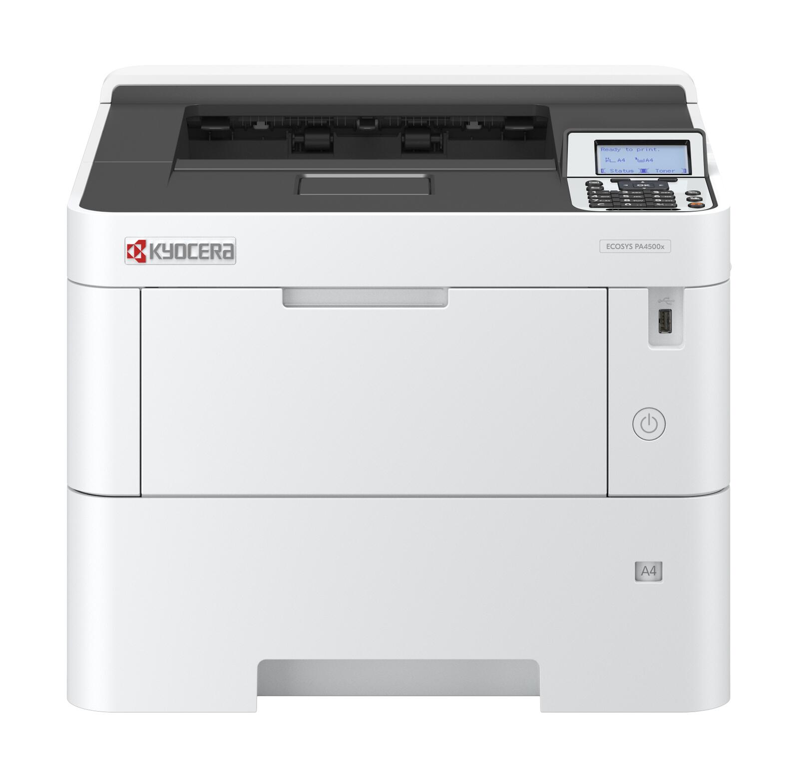 KYOCERA Klimaschutz-System ECOSYS PA4500x Laserdrucker s/w (A4, Drucker, USB, LAN, Duplex) printeris