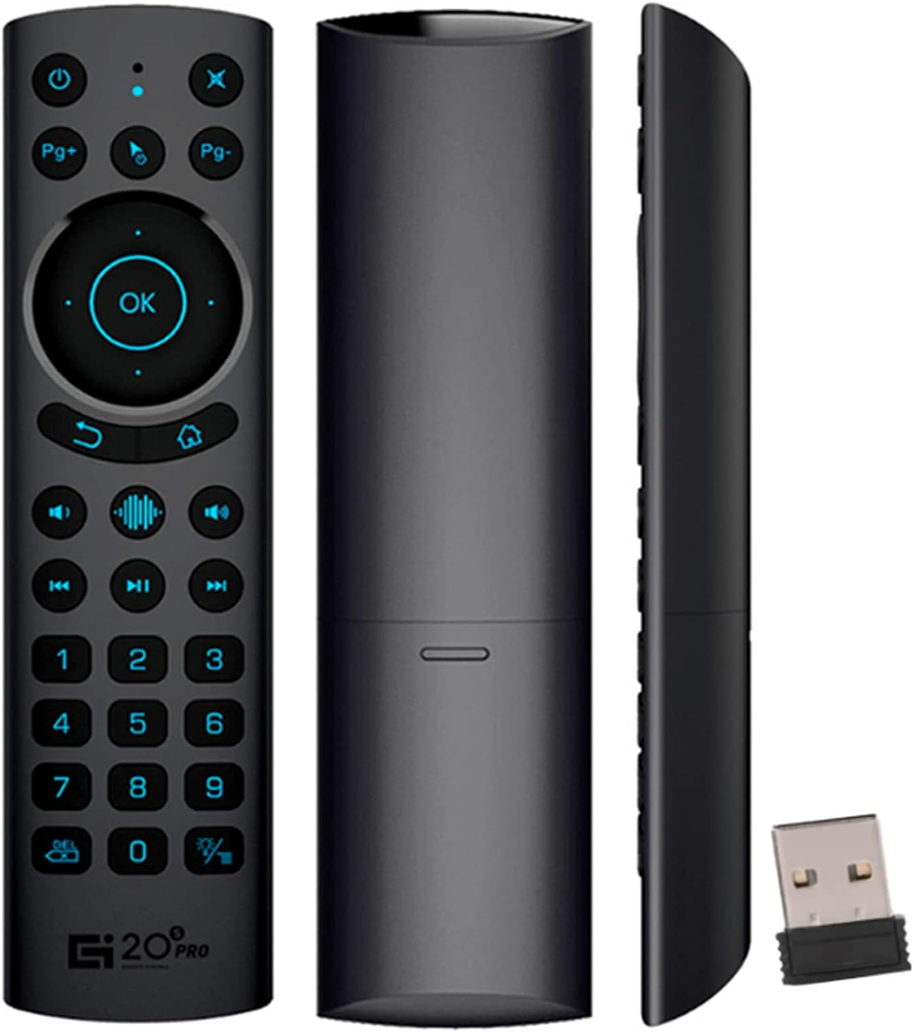 Fusion G20S PRO BT universālā bezvadu | Bluetooth tālvadības pults ar balss vadību, žiroskopu un apgaismojumu Smart TV | Android | PC pults