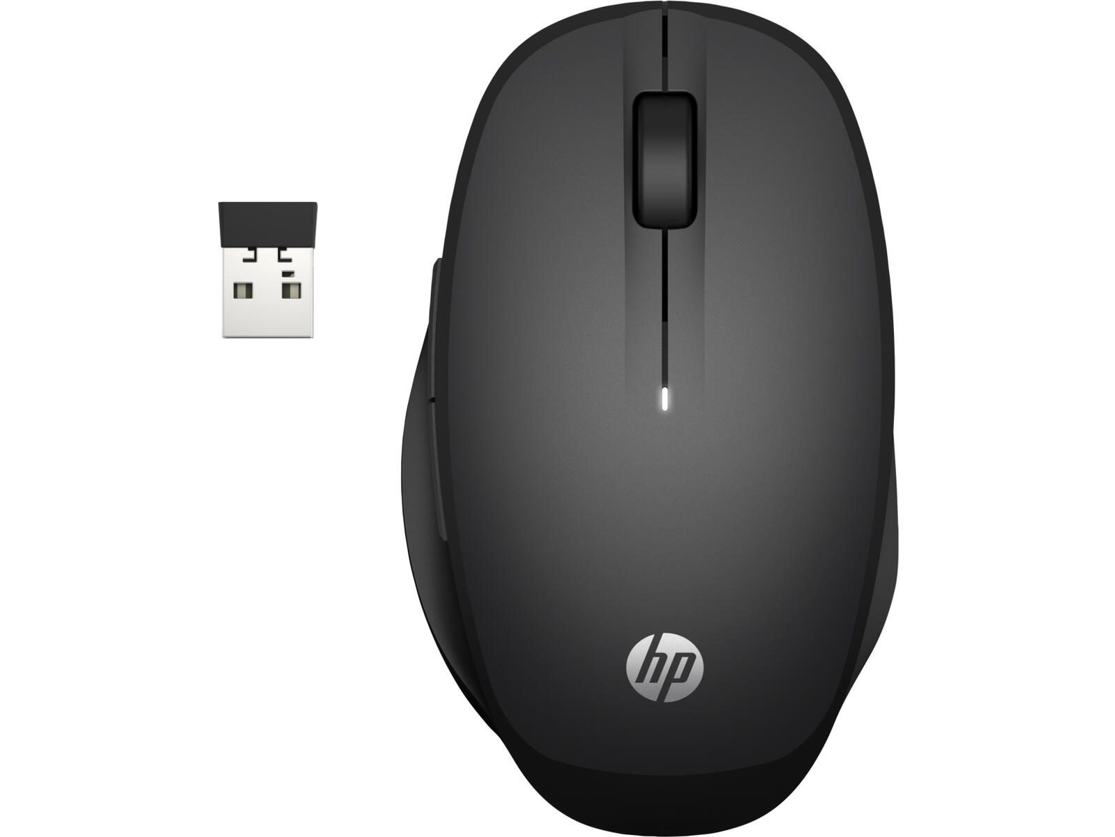 HP Dual Mode Black Mouse 300 E Dual Mode, Right-hand, Datora pele