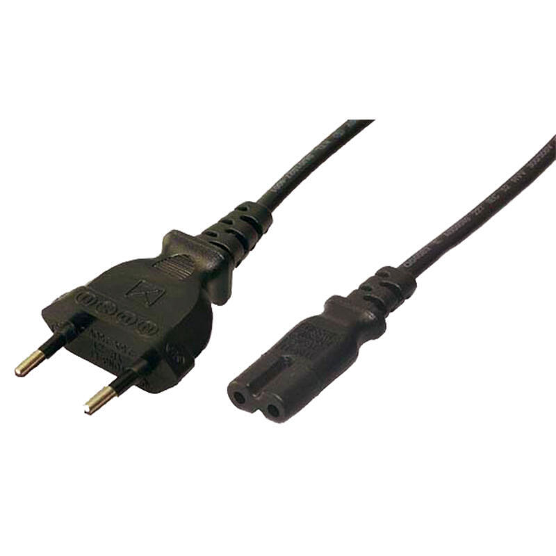 Power supply cable Euro plug Euro 8 jack, 2m CP092 Barošanas kabelis