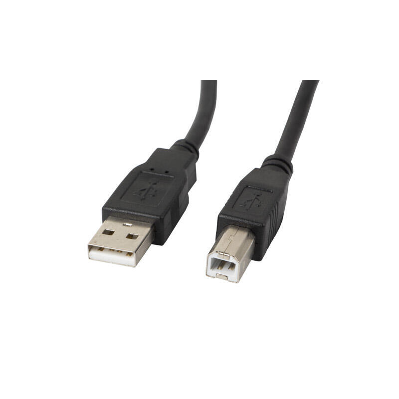 Cable USB 2.0 AM-BM 1.8M Ferryt black USB kabelis