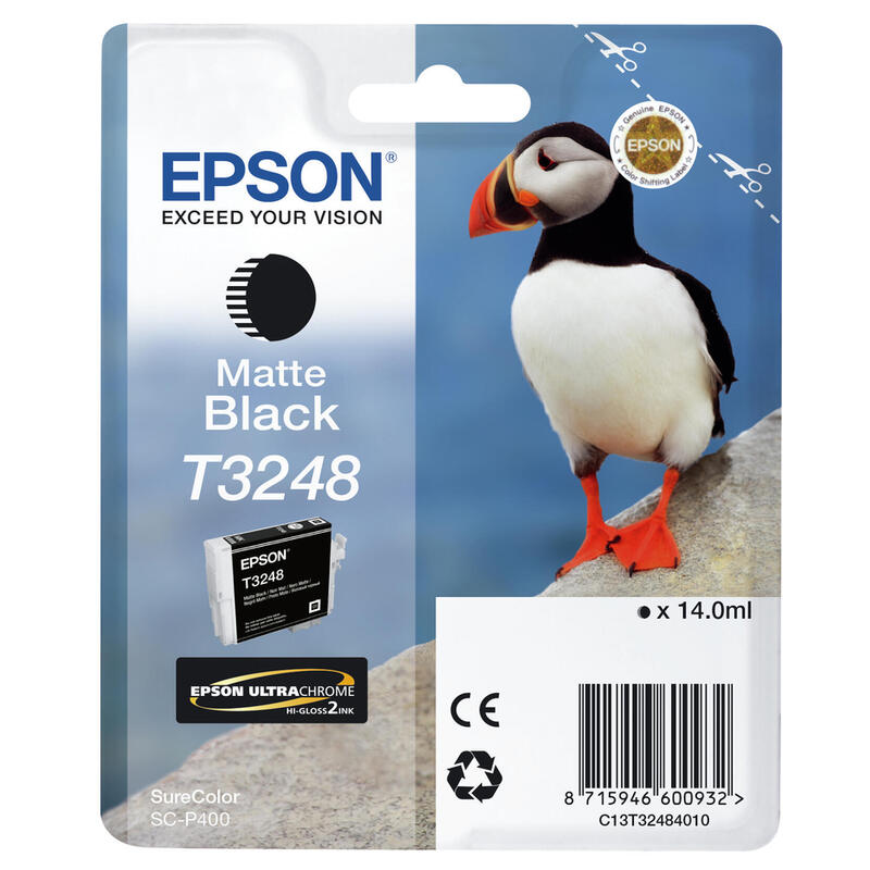 Epson T3248 Ink Cartridge, Matte Black kārtridžs