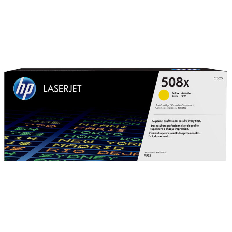 HP 508X High Yield  Yellow LJ Toner Cartridge, CF362X toneris