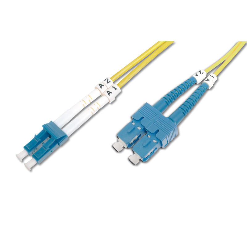 DIGITUS Fiber Optic Patch Cord, duplex SM 9/125 LC / SC 2m tīkla kabelis