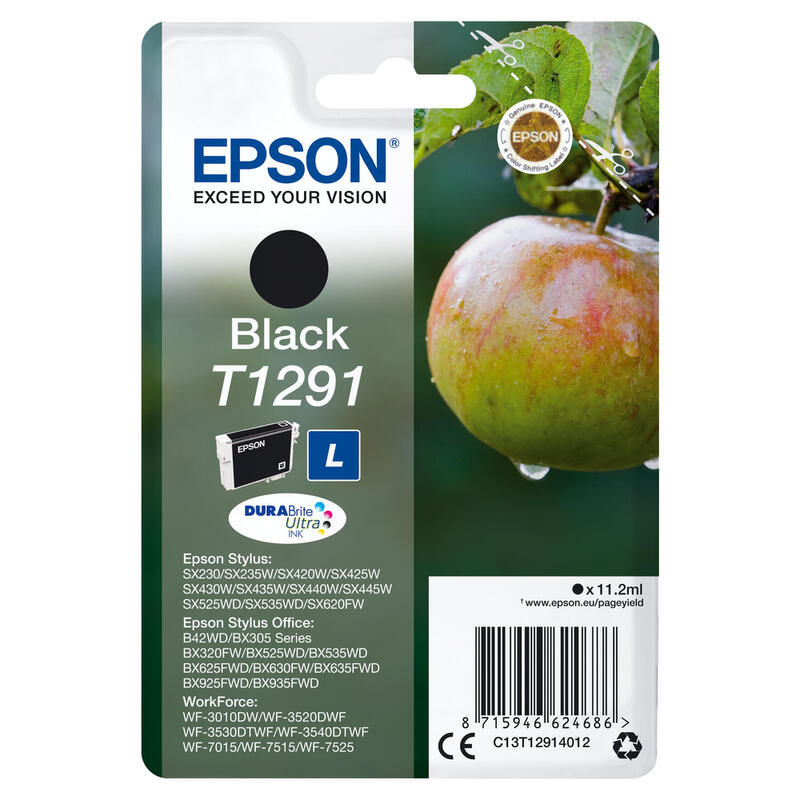 Epson DURABrite Ultra T1291, black, 11,2ml (C13T12914022) kārtridžs