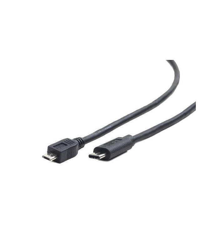 Gembird USB 2.0 micro BM cable to type-C (micro BM/CM), 1m, black USB kabelis